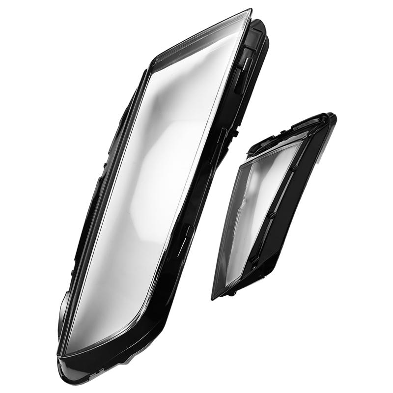 A16P-For Skoda Kodiaq 17-21 Car Front Headlamps Cover Glass Transparent Lampshades Cover Headlight Lens Auto Lamp Shell