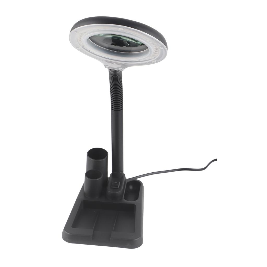 Magnifying Crafts Glass Desk Lamp 5X 10X Magnifier With 40 LED Lights Practical