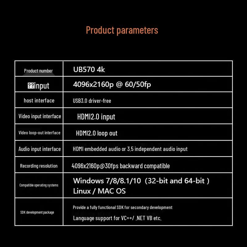 TCHD Video UB570 4K Live Streaming Video Capture Card