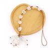 Hand-Woven Natural Stone Heart-Shaped Car Rearview Mirror Fringed Pendant Bag Pendant G81