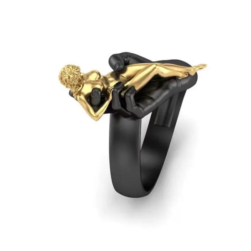 

New Unisex Ring Fashion Two-color Hand Claw Female Body Lovers Exaggerated Trend Fashion High Sense of Luxury 11