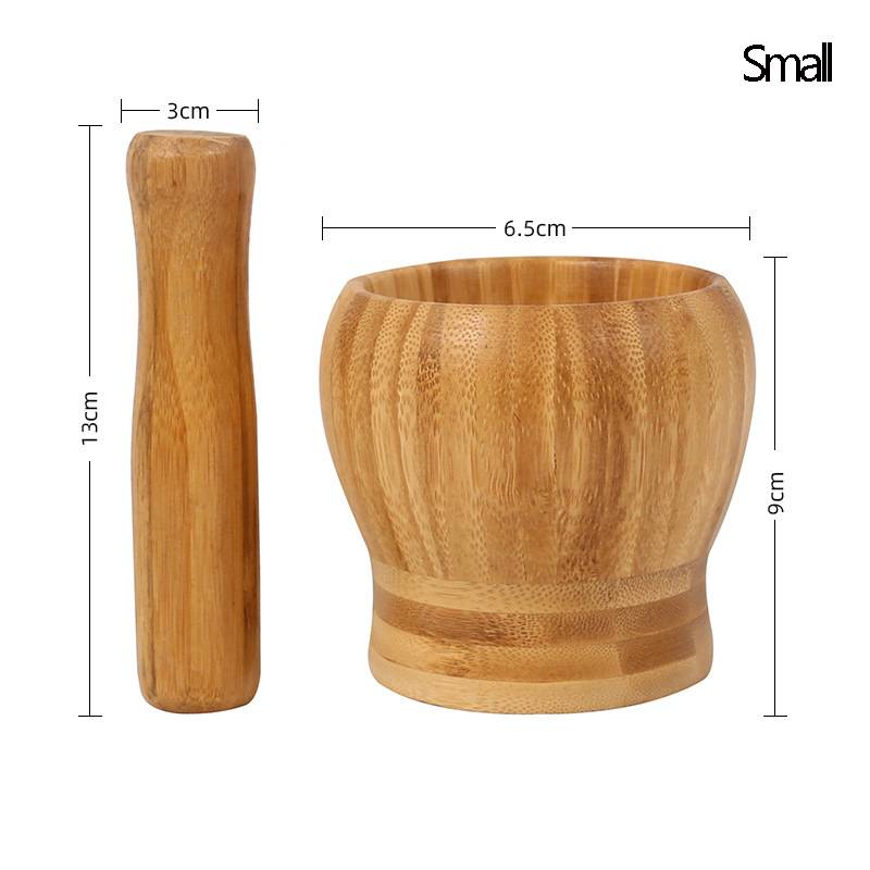 

Wooden Mortar And Pestle Set Spice Pepper Crusher Garlic Herb Spice Mixing Grinding Crusher Bowl Restaurant Kitchen Tools