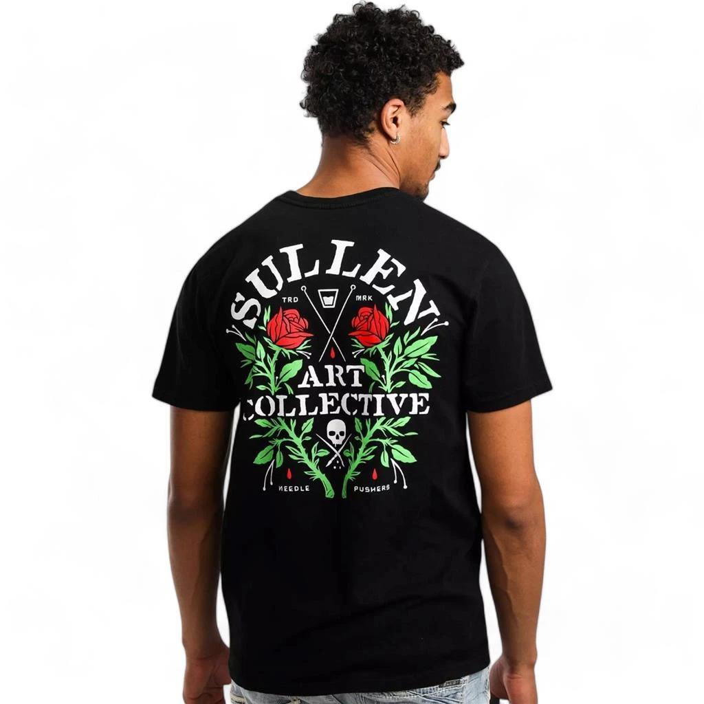 Мужская футболка Sullen Art Collective Pushers Jet Black Rose Premium Новые поступления Весна/Лето Обычный крой Повседневная S разноцветный
