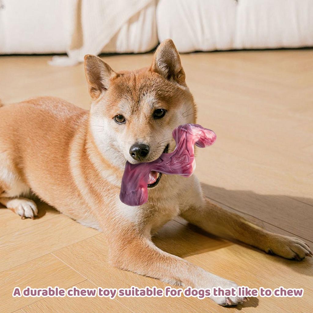 Dog Chew Toy For Aggressive Chewers,Meat Scented Tough Dog Toy For Medium & Large Breed Dogs, Long Lasting Chewing Toy