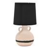 Hestia Natural & Black Vase Lamp - 28cm