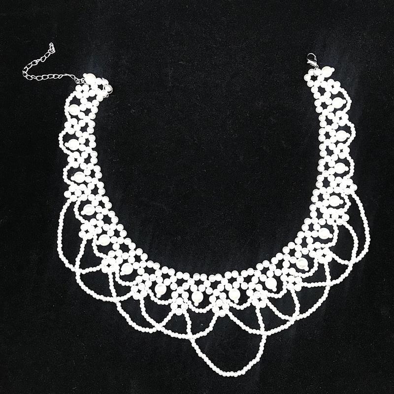 New Fashion Jewelry Chains Imitation Pearl Necklaces for Women Party Wedding Bride Necklace