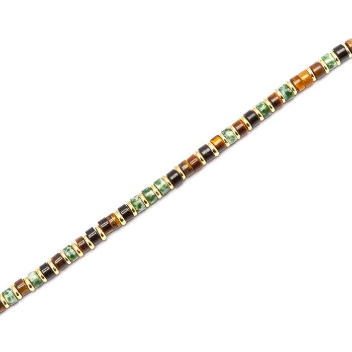 Bracelet - Luxenter - Ryhu - Argent 925 - Oeil de Tigre - Or 18k