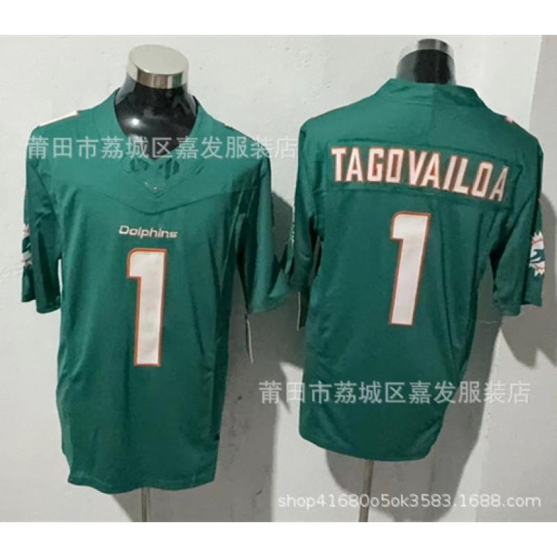 Miami Dolphins Retro NFL Football Jersey Jaylen Waddle 17 Legend 3rd Gen Cotton Mens Sports Fan Apparel