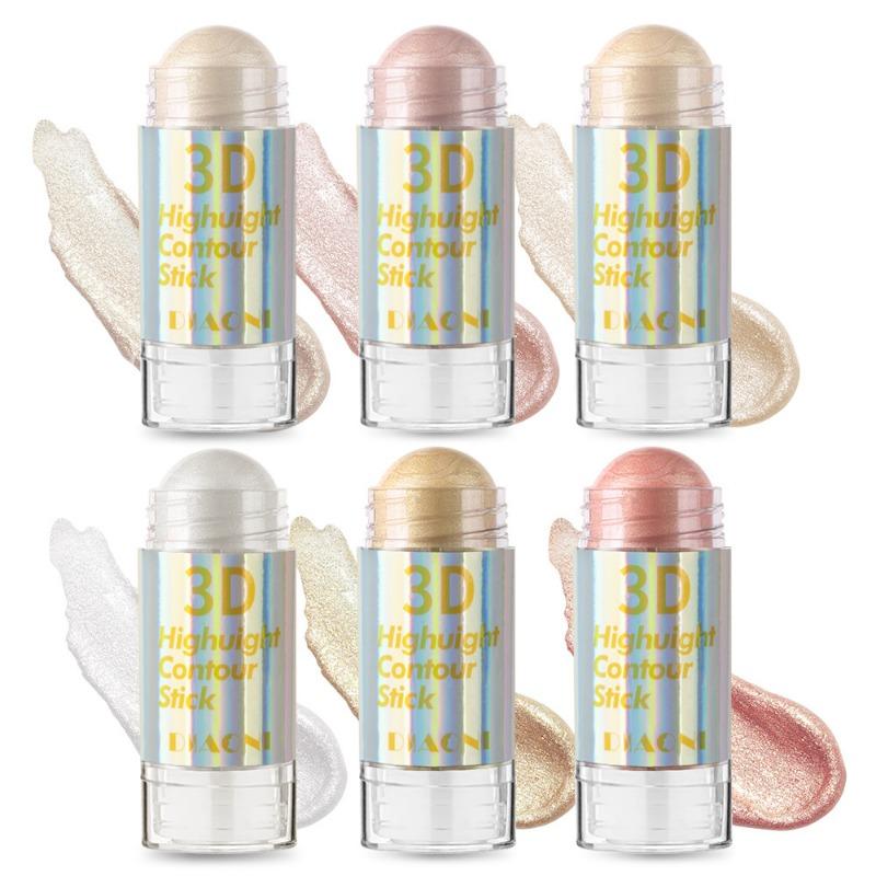 6 kolorów 3D Face Brighten Highlighter Bar Cosmetic Face Contour Bronzer Shimmer Highlighter Stick Concealer Cream Makeup Tool