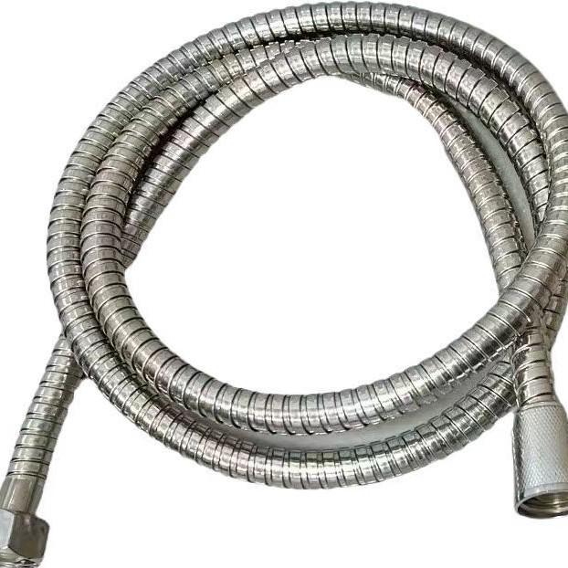 Black Stainless Steel Explosion-Proof Shower Hose with Rain Nozzle, Available in 1.5m and 2m Lengths