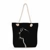 Multifunctional Cute Cat Printed Thick Rope Shoulder Beach Bag Casual Large Capacity Handbag 7608 KTB
