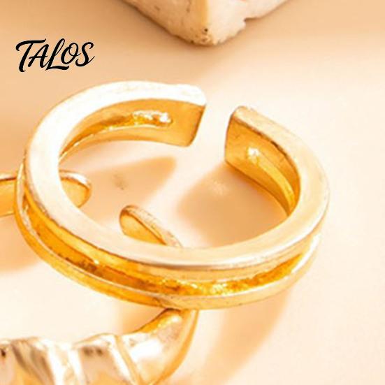 Zinc Alloy Rings 4Pcs Faux Baroque Pearl Toe Ring Set, Non Tarnish Open Women Feet Jewelry for Women, Adjustable Golden Plated Foot