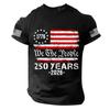 Men's Short Sleeve Casual Crew Neck T-Shirt with Historic Print We the 250 Years 1776 2026 Patriotic Design