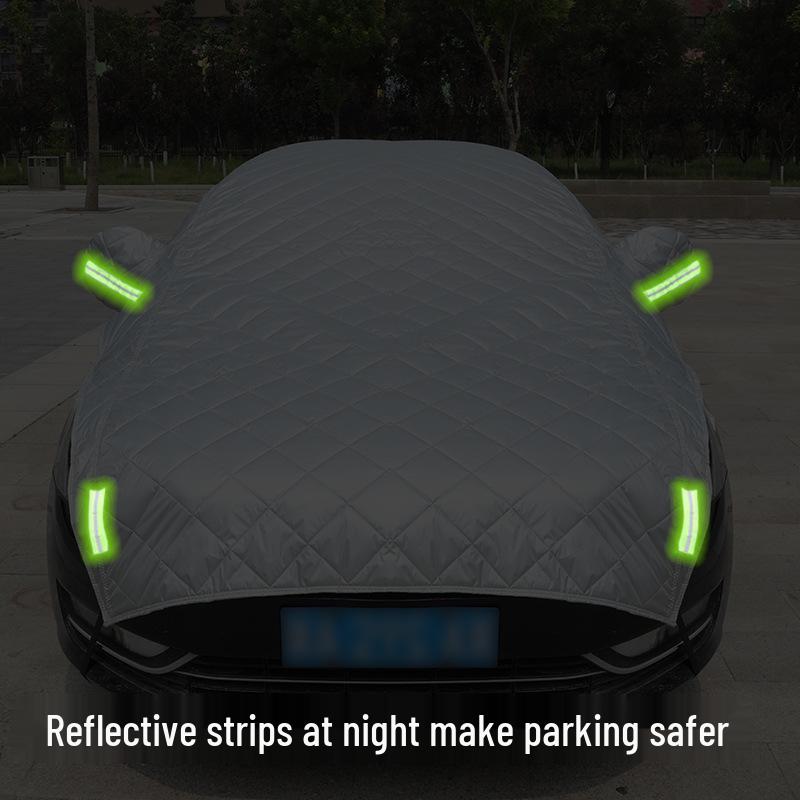 All-Season Universal Car Cover: Sun & Rain Protection, Heat Insulation, Thickened Full Exterior Shield.