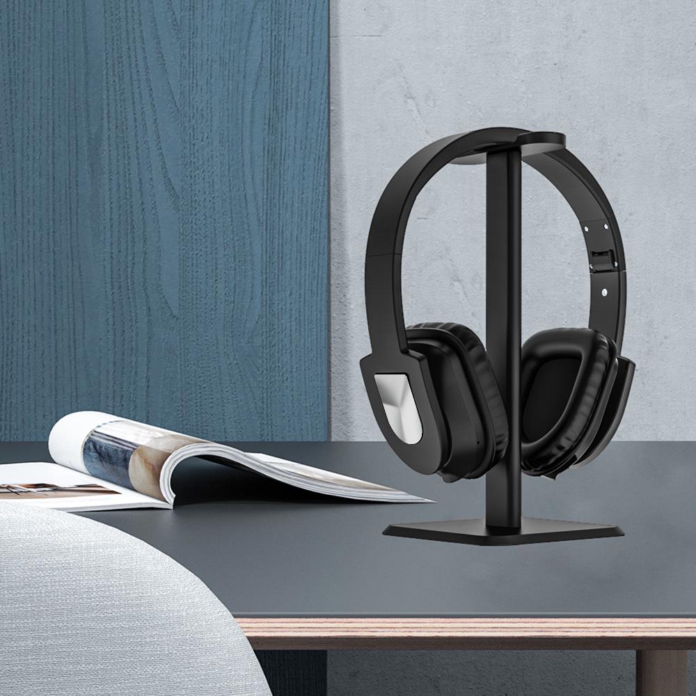 Plastic Headphone Holder Aluminum Alloy ABS Stand Detachable Stable Desktop Bracket with Sticker for Wired or Wireless