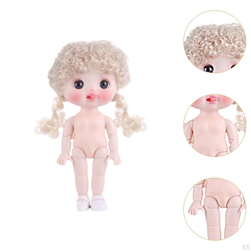 21cm BJD Doll with Footwear Interactive Design Movable Joints Educational Toy for Girls Gift Holiday