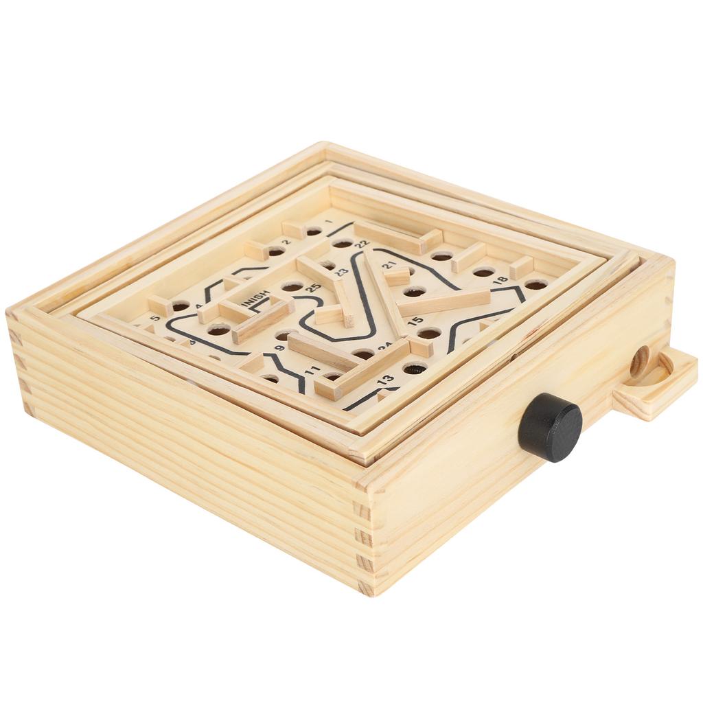 Wooden Maze Game Labyrinth Board Track Ball Puzzle Gaming Educational Toy