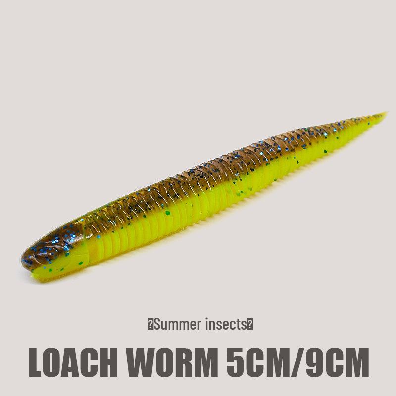 

LUREPEAK Легкий танец Мягкая приманка: Червь с игольчатым хвостом черного цвета для ловли окуня и мандаринки.