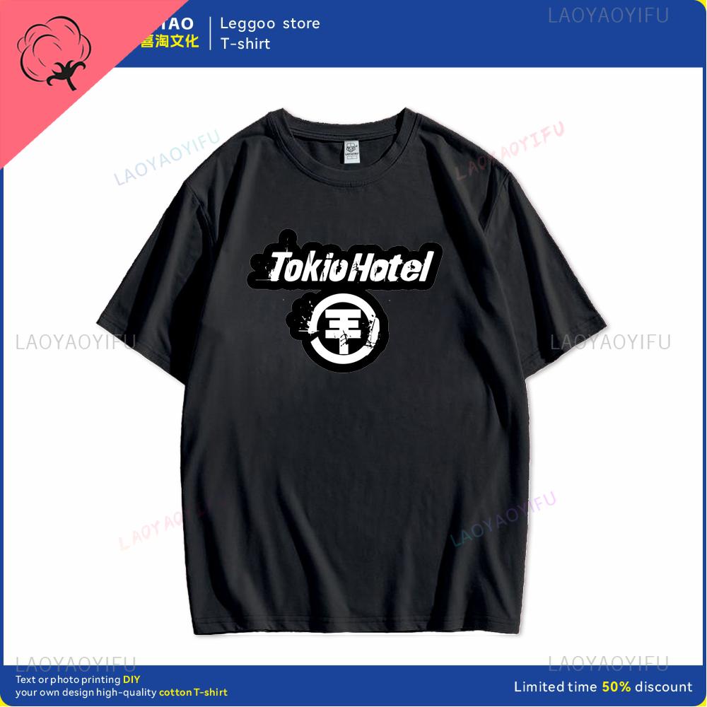 Tokyo Bedrucktes Muster Lässiges Baumwoll-T-Shirt Geeignet für Männer und Frauen Kurzärmelig Rundhals Sommerkleidung