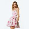 Sexy Camisole Mini-Kleid mit floralem Rosenmuster