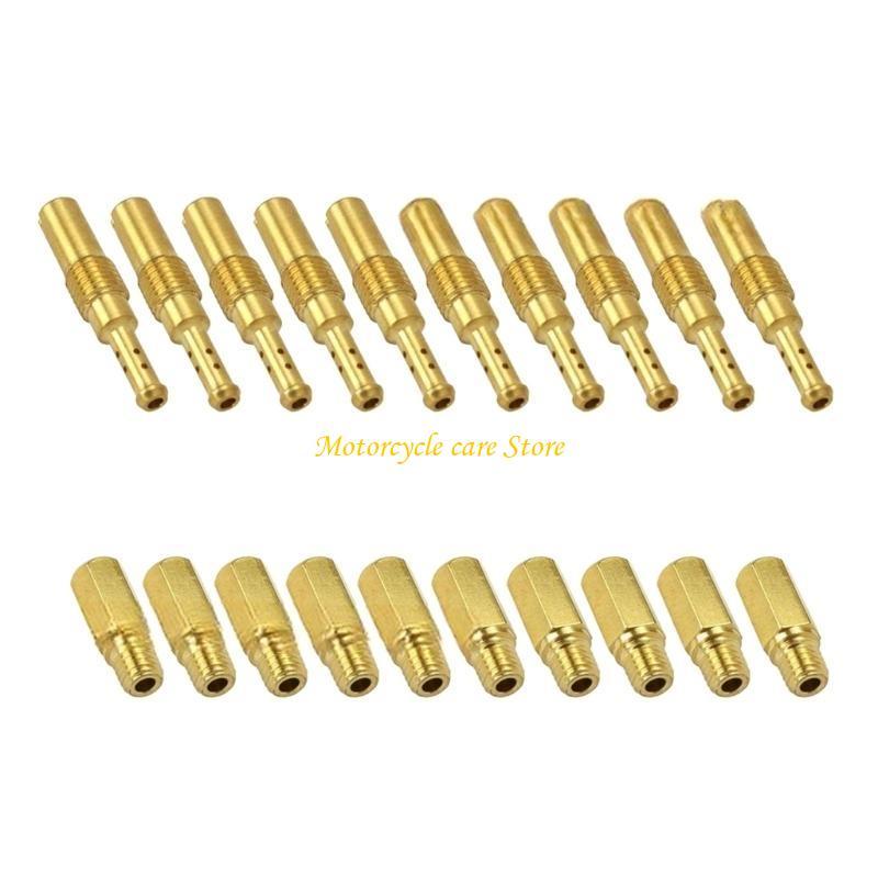 U75F 20Pcs Carburetor Main Jets Nozzle for Main Jets Power Jet Motorcycle