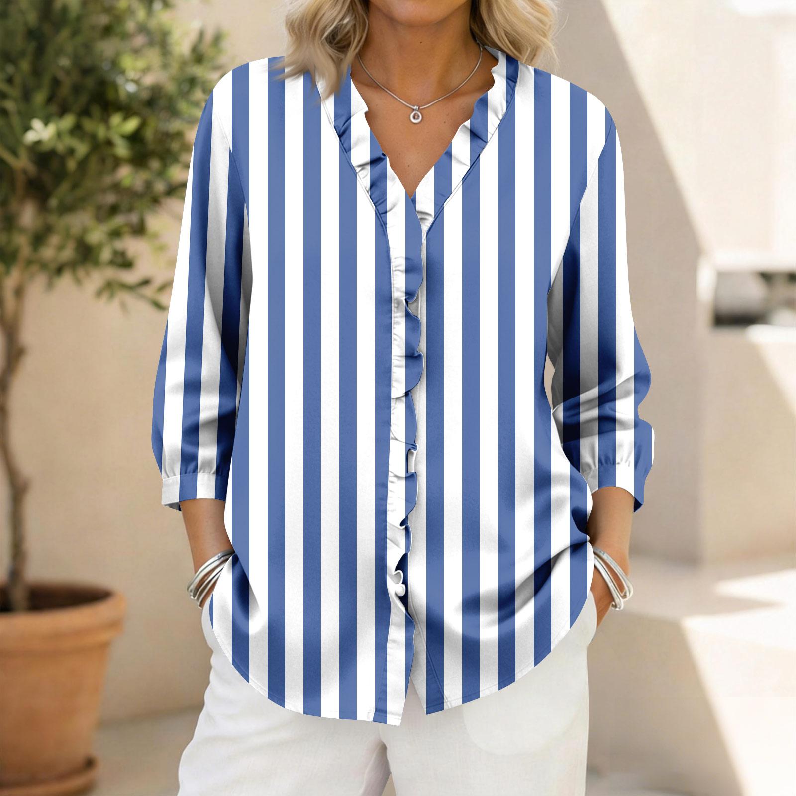 

Women s 3/4 Sleeve Shirts Graphic Tees Shirts Casual Basic Tops Pullovers L синій