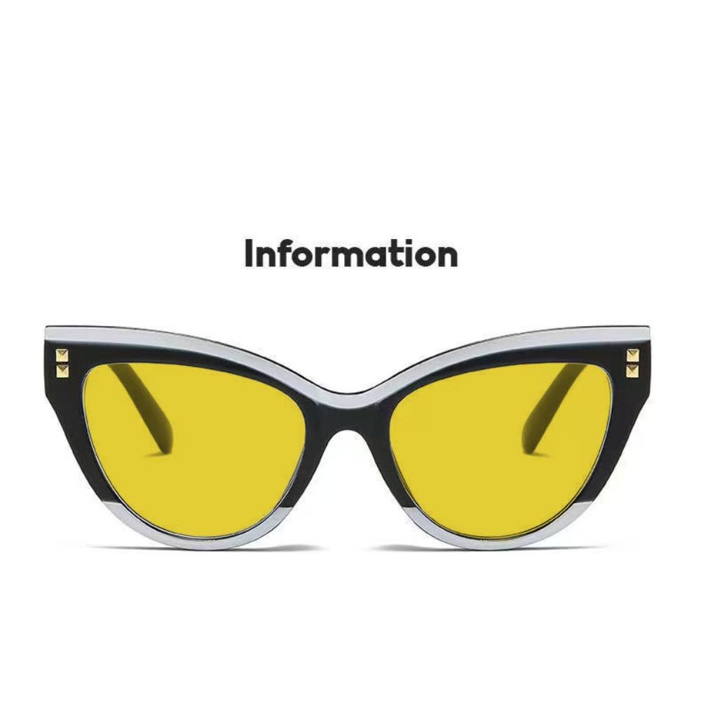 New Fashionable Large-frame Night Vision Myopia Glasses for Women Stylish Cat Eye Anti Blue Light Near Sight Eyeglasses Diopter