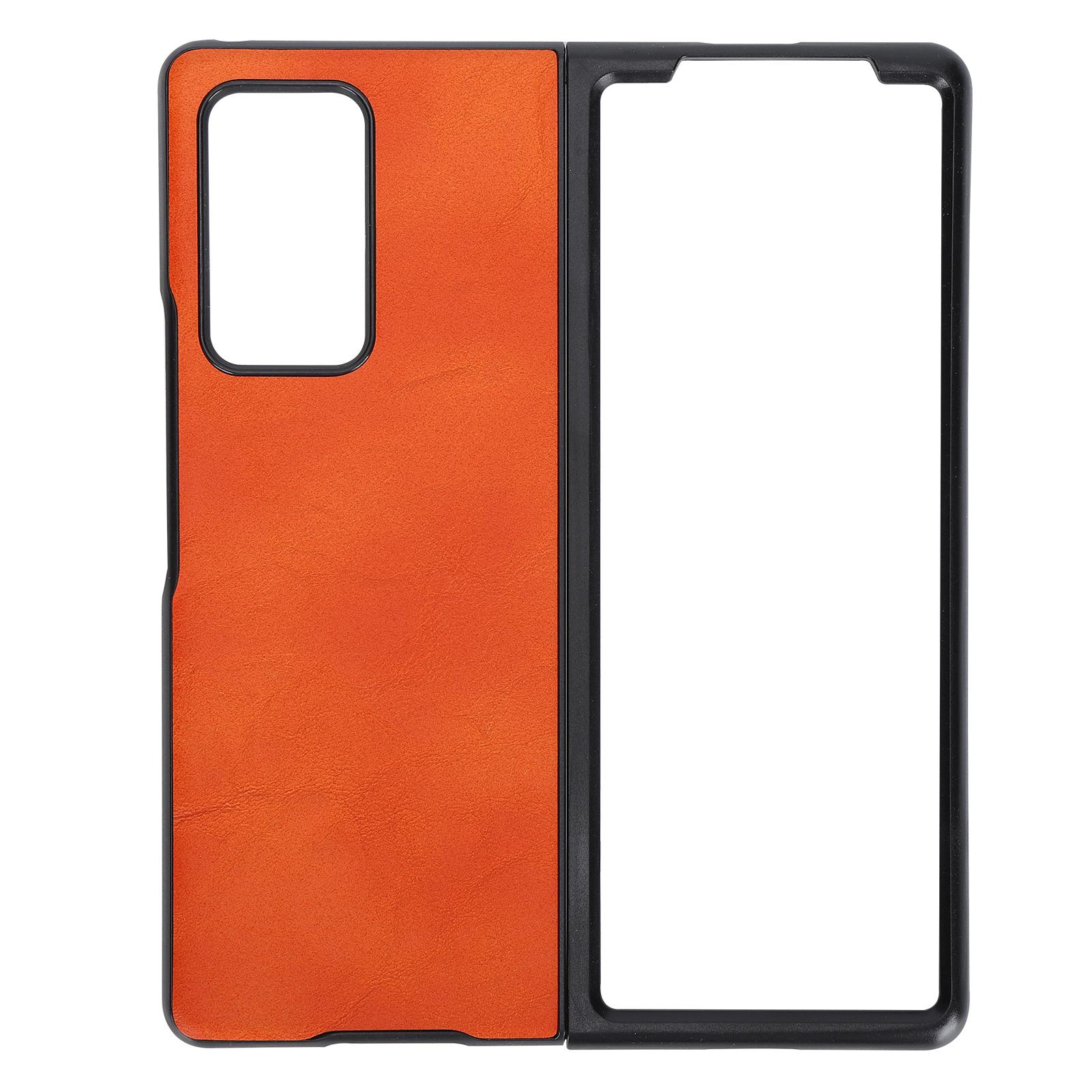 

Leather Case Cover for Samsung Galaxy Z Fold 2 Mobile Phone Anti Fall Protective CaseOrange синій