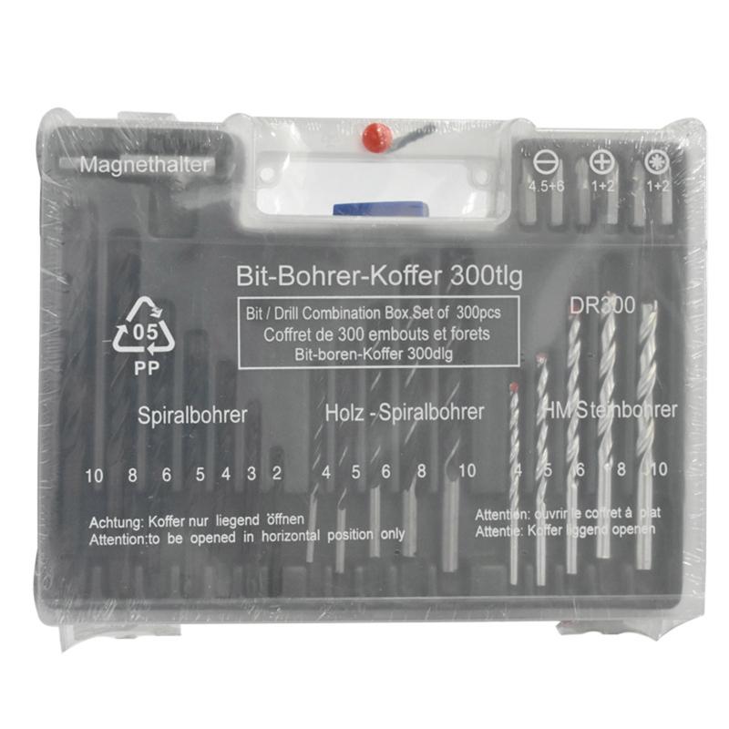 300 Pieces Multifunctional Drill Bits Set 2-10mm Twist Drill Bits 5-10mm Expansion Screws Set Woodworking Tools for DIY