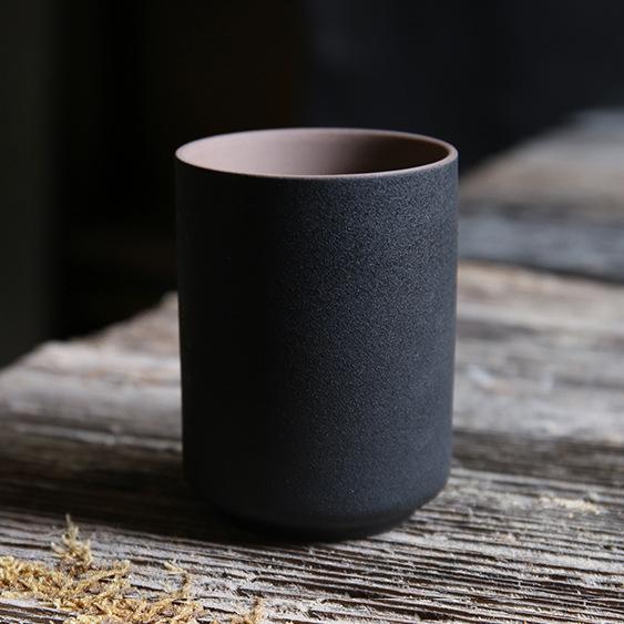 Japanese-style Rough Pottery Large Water Cup Master Cup Water Cup Tea Cup Restaurant Kiln Becomes Simple Gradient