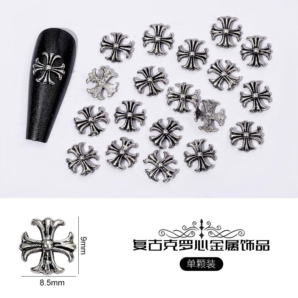 

Нейл-арт Ворон Серце Ювелірні вироби Вінтажна біжутерія Панк-стиль Хрест Армія Квітка Шестикутна Зірка Цвях Металеві Аксесуари