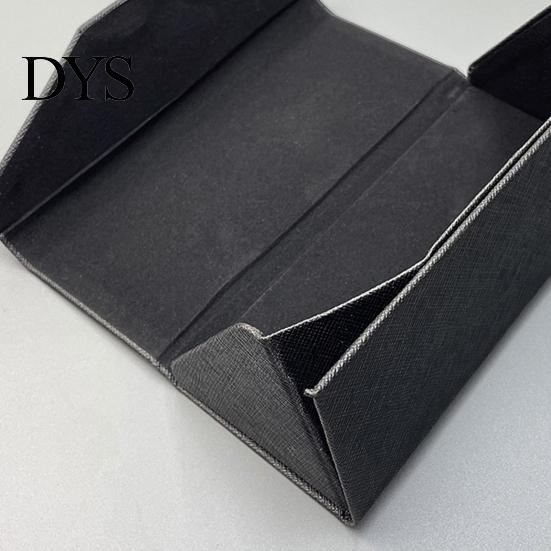 Magnetic Sunglasses Organizer Foldable Triangle Eyeglasses Case, Large Capacity Portable Scratch Resistant Glasses Holder Metal Storage Box for Women