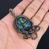 Abalone Shell 999 Copper Wire Wrapped  Pendant, Handmade Gemstone Pendant Jewelry, Gifts For Wife Brand New Pendant