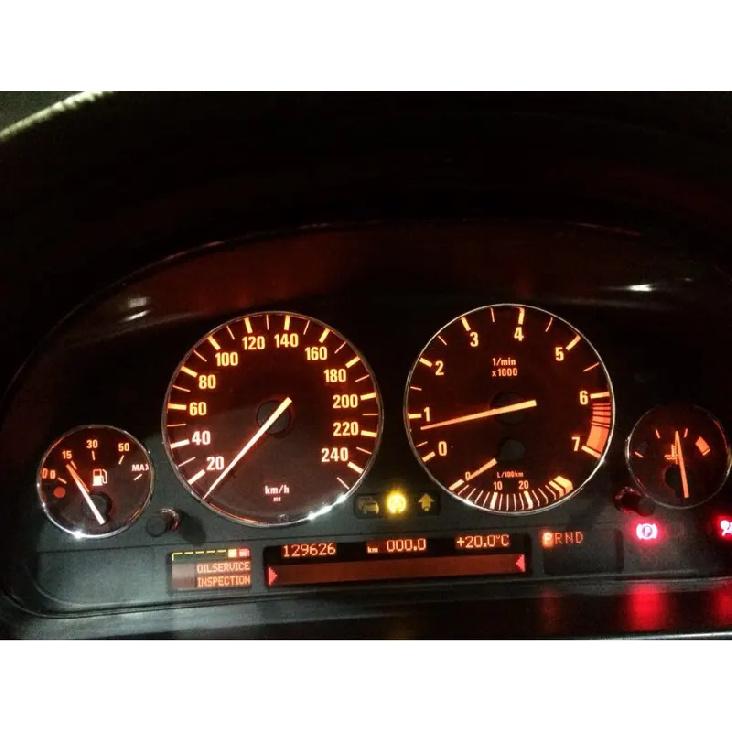 Chrome Styling Dashboard Gauge Ring Set For BMW E39 5 Series E38 7 Series E53 X5