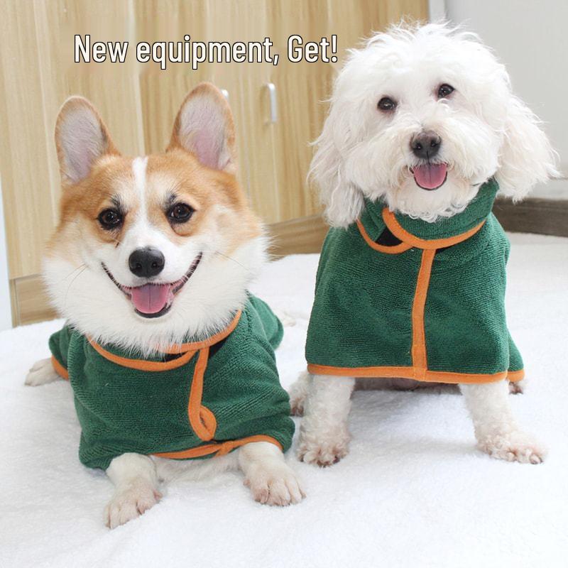 Universal Quick-Drying Microfiber Pet Bathrobe Towel for Cats & Dogs
