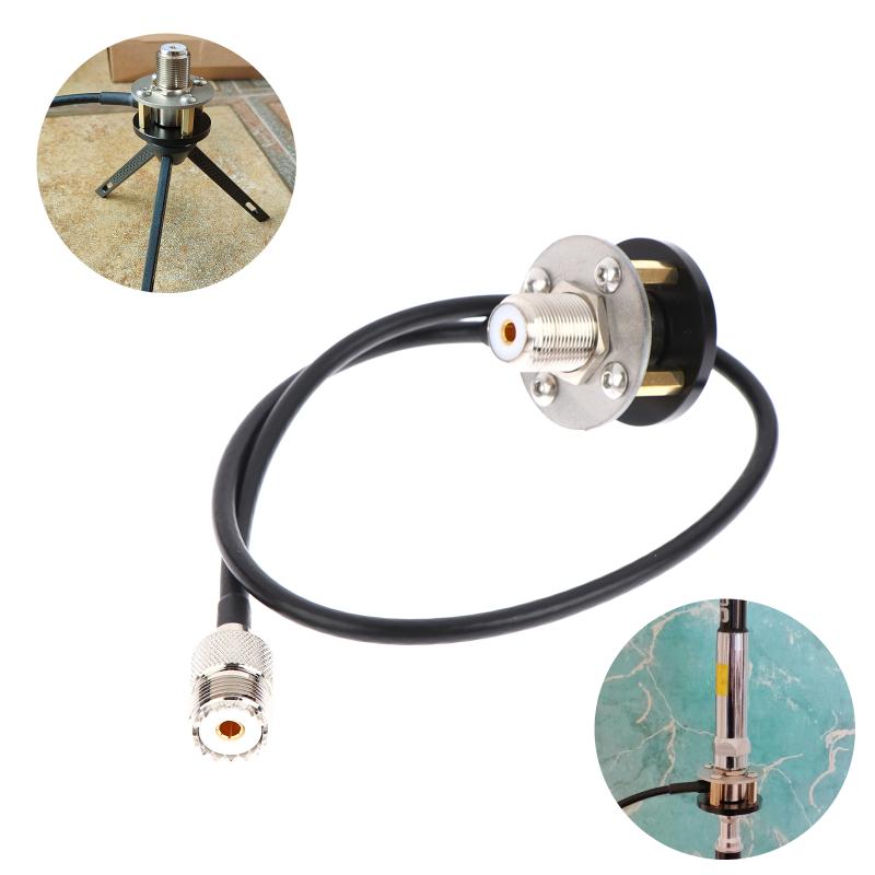 Measurement Analysis Components, 1/4-Inch Threaded Antenna Mount Bracket, Portable with M-Pipe Base, for UV/Shortwave