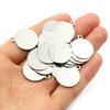 20-200pcs 6-25mm Stainless Steel Round Coin Charms Pendant DIY Jewelry Making Accessories Fingings for Necklace Bracelet