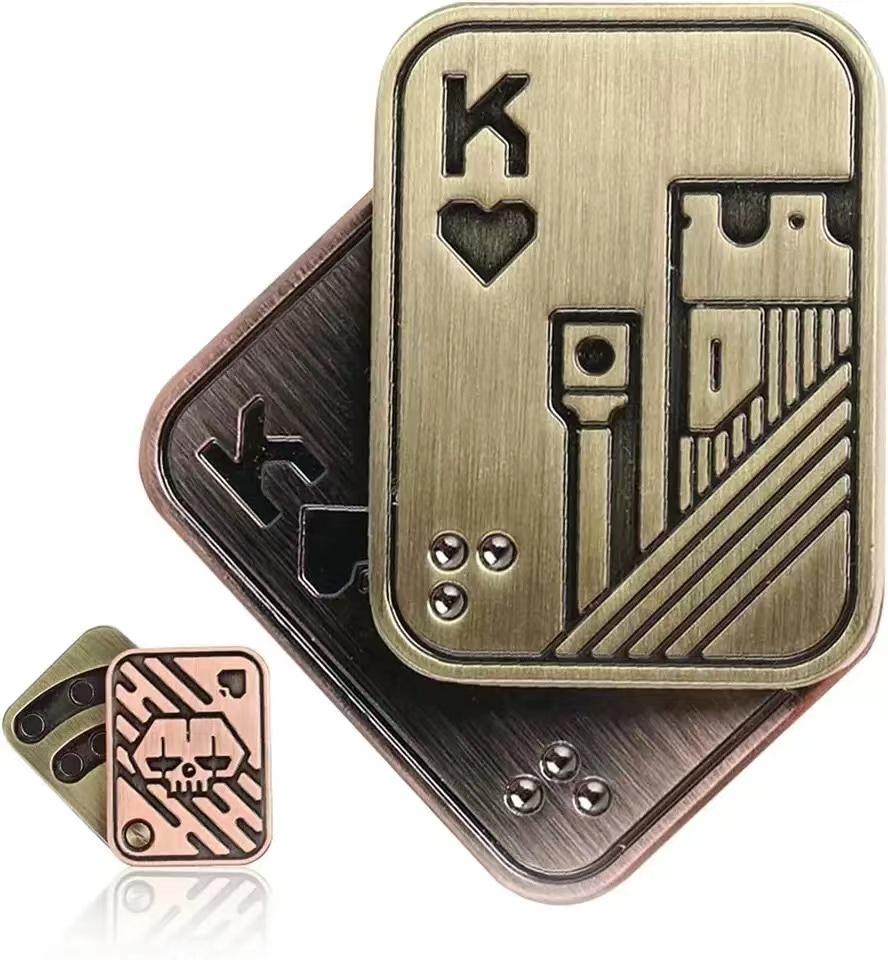 Fidget Spinner KK Pop Fingertip Gyro Solution Pressure Reduction Toy Push Poker Push Card EDC stainless Steel Toys Adult Gifts