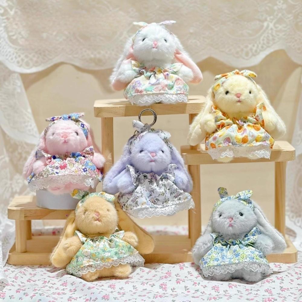Cartoon Rabbit Plush Pendant Kawaii Rabbit Keychain Creative Doll Keychain Bag Charm