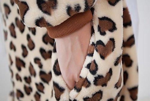 Leopard Kigurumi Pajamas for Adults, Loungewear, Animal Cosplay Costume, Halloween, Christmas, Unisex (Size M (159cm-168cm))