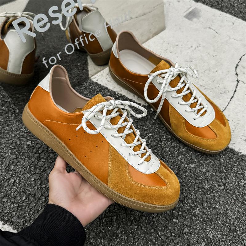 

Модная кожаная обувь для мужчин, из натуральной кожи, больших размеров, высококачественная дизайнерская формальная обувь, повседневная обувь, модная деловая 46 жёлтый