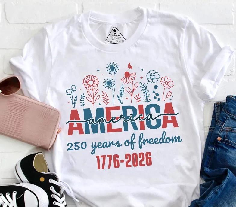 America 250 Years of Freedom Teacher T-Shirt, 250th USA Patriotic Teacher Tee 2XL