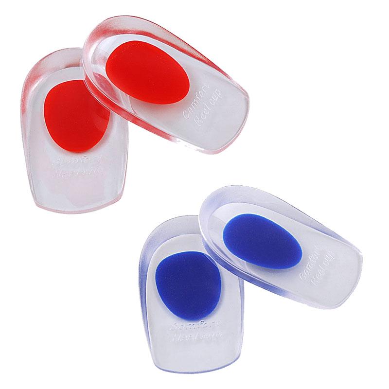 Soft Silicone Gel Insoles for Heel Spurs Pain Relief Foot Cushion Foot Massager Care Heel Cups Shoe Pad Height Insoles