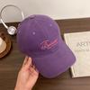 Fashion Hat big head circumference Korean version embroidered baseball cap women's spring summer new widened and deepened wide brim showing face small