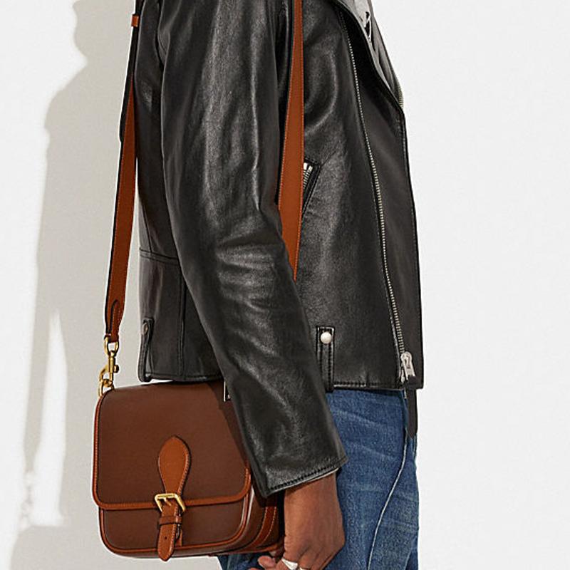 New COACH Frankie Cow Leather Shoulder Bag, Crossbody Bag Trumpets Women's Brown CH768-VIB