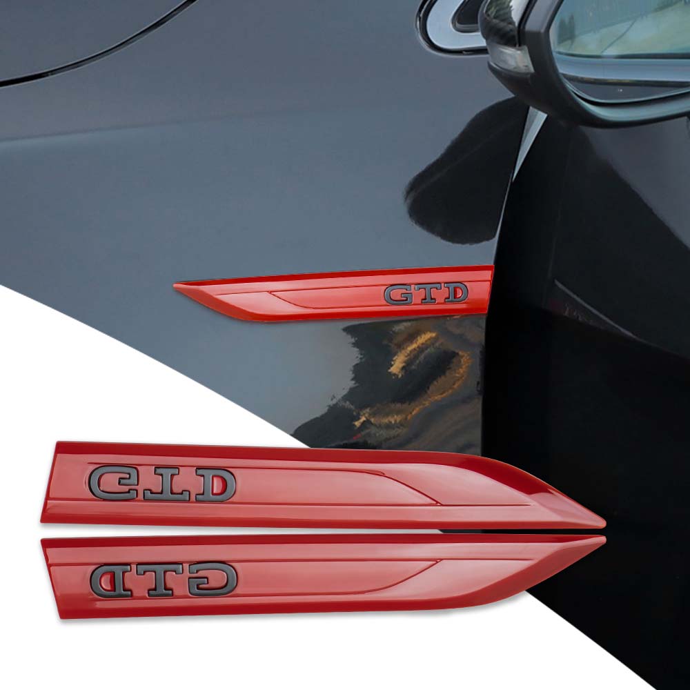 עבור VOLKSWAGEN VW 2 יחידות ABS תלת-ממדי צד גוף רכב כנף GTI GTD תגית פגושים מדבקות סמל קישוט עבור Volkswagen Vw Tiguan Jetta