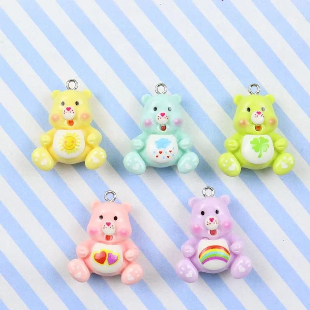 10pcs 3D Resin Cartoon Charms Bear Shape Charms Pendant For DIY Necklaces Earrings Bracelets Keychain Jewelry Making Findings