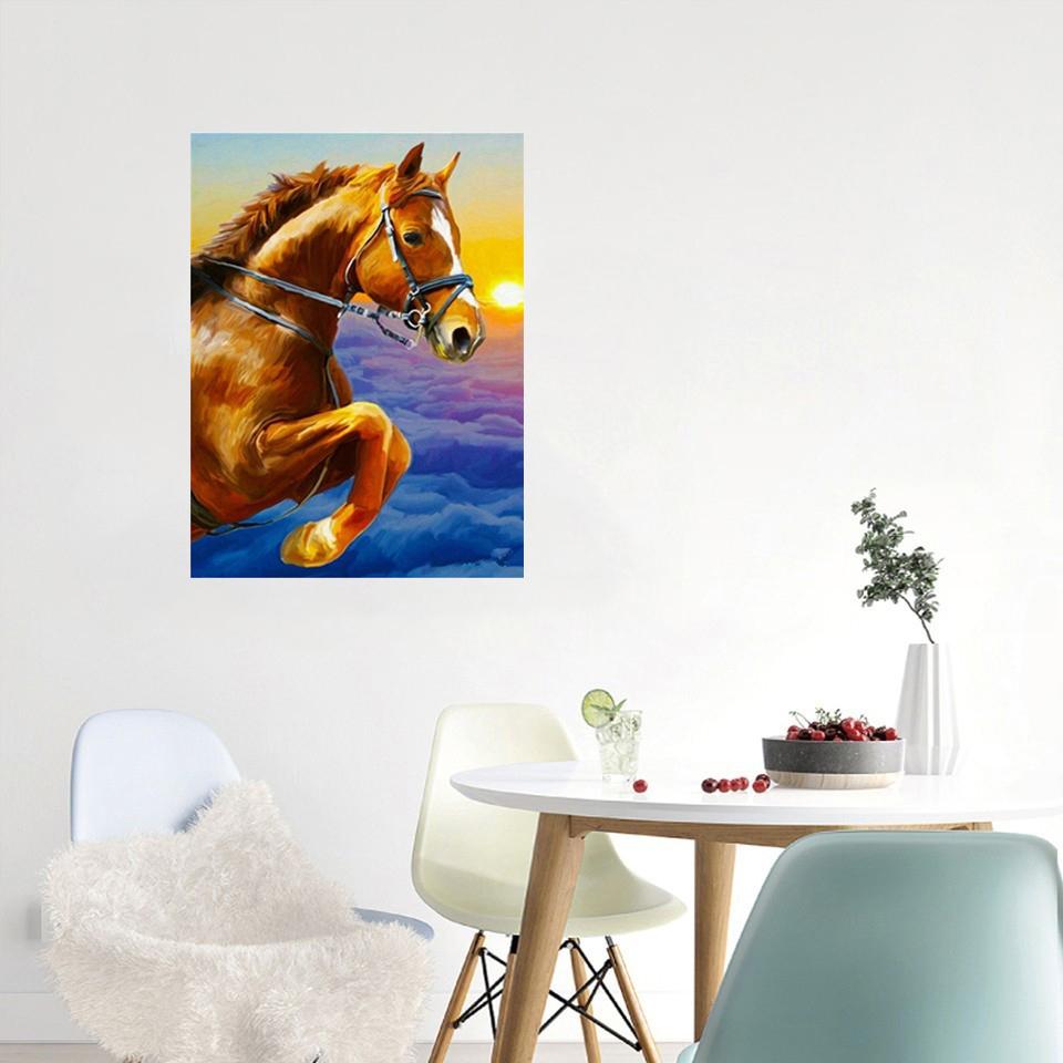 Diamond Painting Horse Full Square Round Craft Kit Diamond Embroidery Animal Mosaic Art Rhinestone Home Decoration