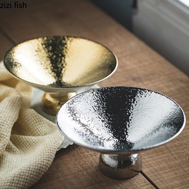 High Footed Ceramic Bowl Sashimi Plate Dessert Plate Soup Bowl Fruit Dish Salad Bowls Dim Sum Dish Dining Plate Snack Bowls Tray