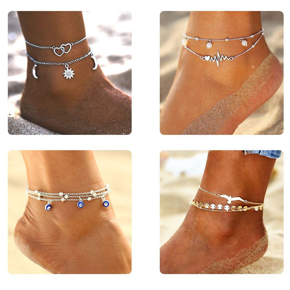 

Summer Beach Adjustable Women Pendants Beads Foot Chain Rope Bracelet Shell Anklet Bohemian 5